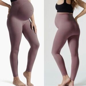 BLANQI Everyday Support Leggings Purple High Waisted Maternity Size Large